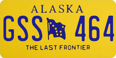 AK license plate GSS464