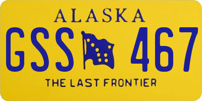 AK license plate GSS467
