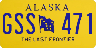 AK license plate GSS471