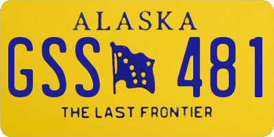 AK license plate GSS481