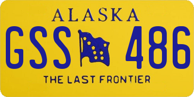 AK license plate GSS486