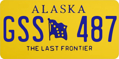 AK license plate GSS487