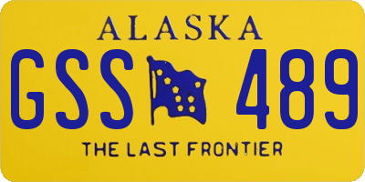 AK license plate GSS489