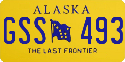 AK license plate GSS493