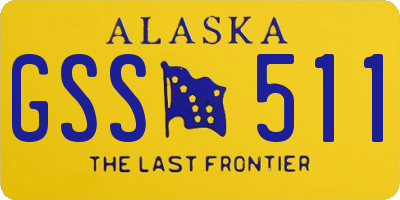 AK license plate GSS511