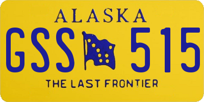 AK license plate GSS515