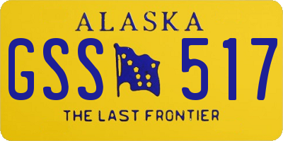 AK license plate GSS517