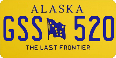 AK license plate GSS520