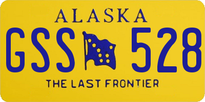 AK license plate GSS528