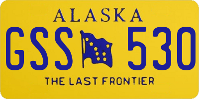 AK license plate GSS530