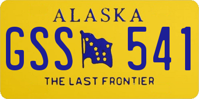 AK license plate GSS541