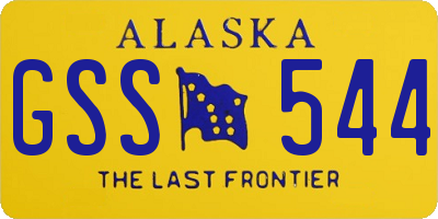 AK license plate GSS544
