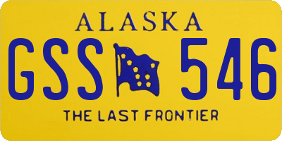 AK license plate GSS546
