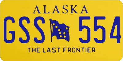 AK license plate GSS554