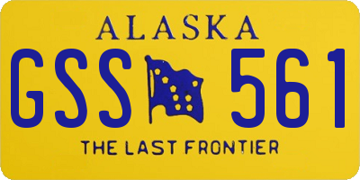 AK license plate GSS561