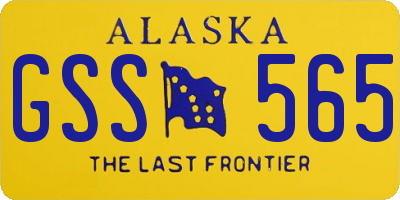AK license plate GSS565