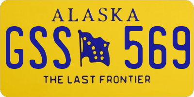 AK license plate GSS569