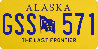 AK license plate GSS571
