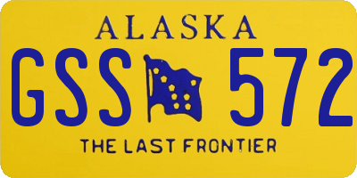 AK license plate GSS572