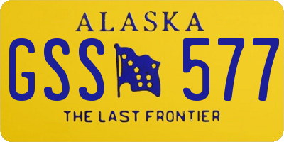 AK license plate GSS577