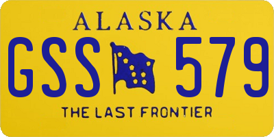 AK license plate GSS579
