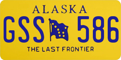 AK license plate GSS586
