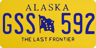 AK license plate GSS592
