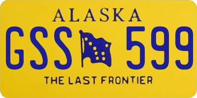 AK license plate GSS599