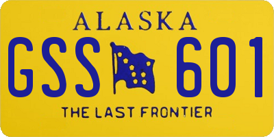 AK license plate GSS601