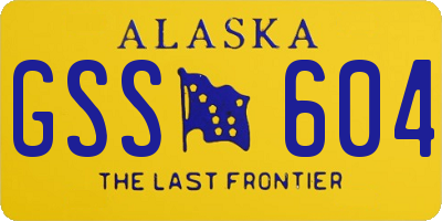 AK license plate GSS604