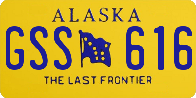 AK license plate GSS616