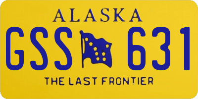 AK license plate GSS631