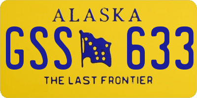 AK license plate GSS633