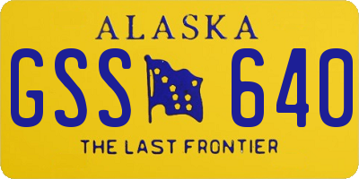 AK license plate GSS640
