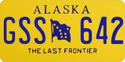AK license plate GSS642