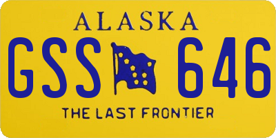 AK license plate GSS646