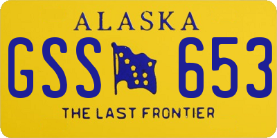 AK license plate GSS653