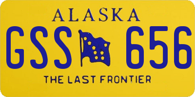 AK license plate GSS656