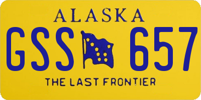 AK license plate GSS657