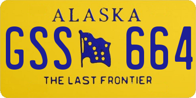 AK license plate GSS664