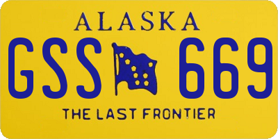 AK license plate GSS669