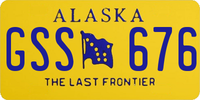 AK license plate GSS676