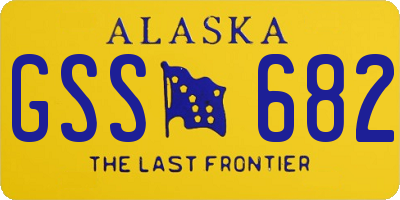 AK license plate GSS682