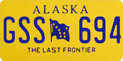 AK license plate GSS694