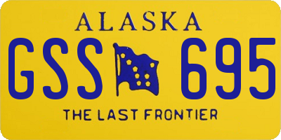 AK license plate GSS695