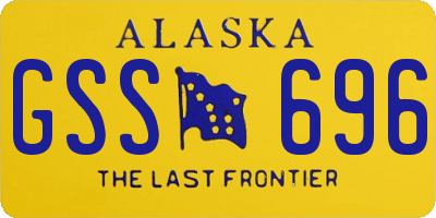 AK license plate GSS696