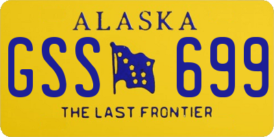 AK license plate GSS699