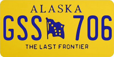 AK license plate GSS706
