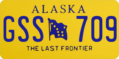 AK license plate GSS709