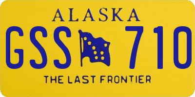 AK license plate GSS710